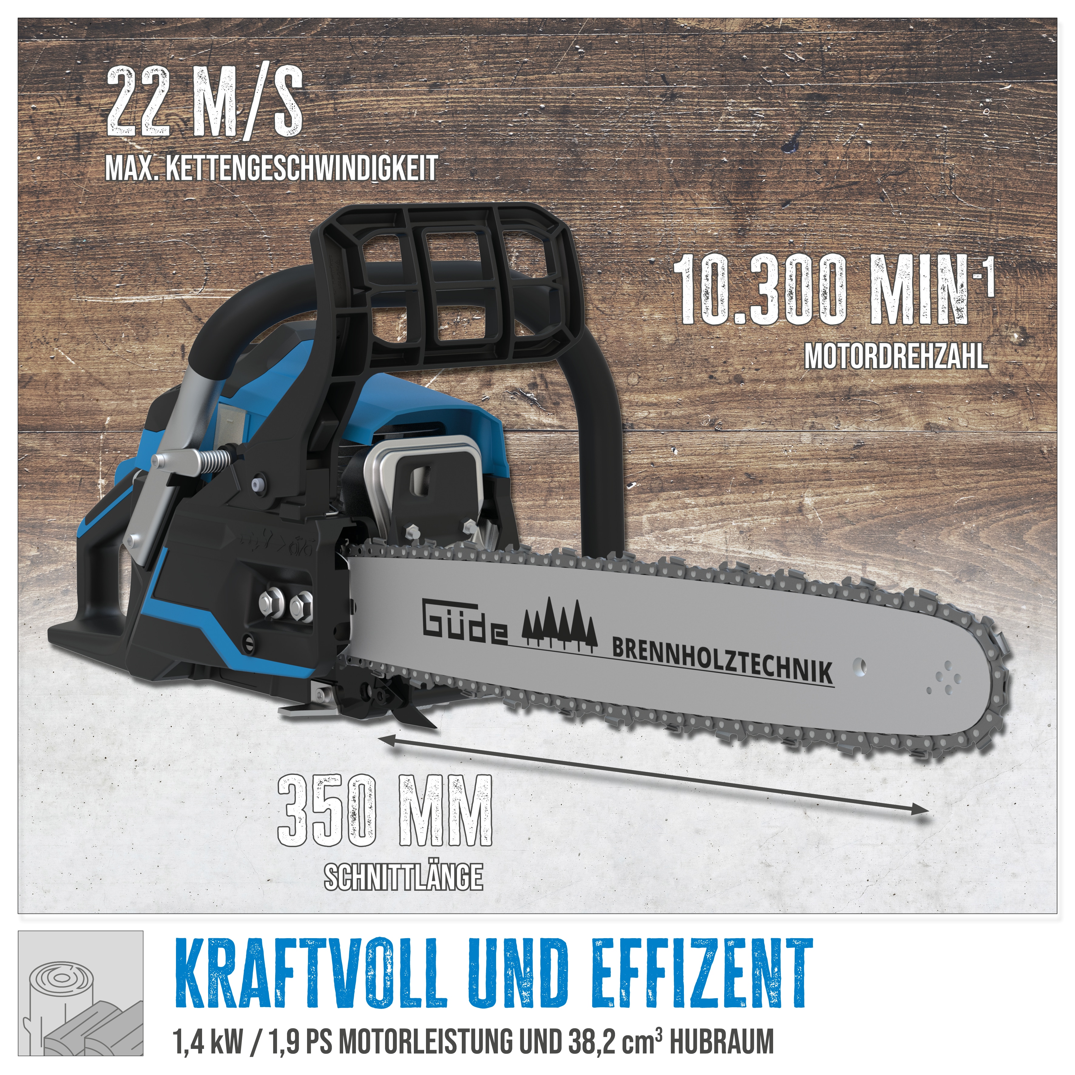Güde Benzin-Kettensäge KS 400-38