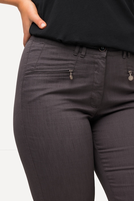 Hose Mony, wadenlang, Zipptaschen, Stretch