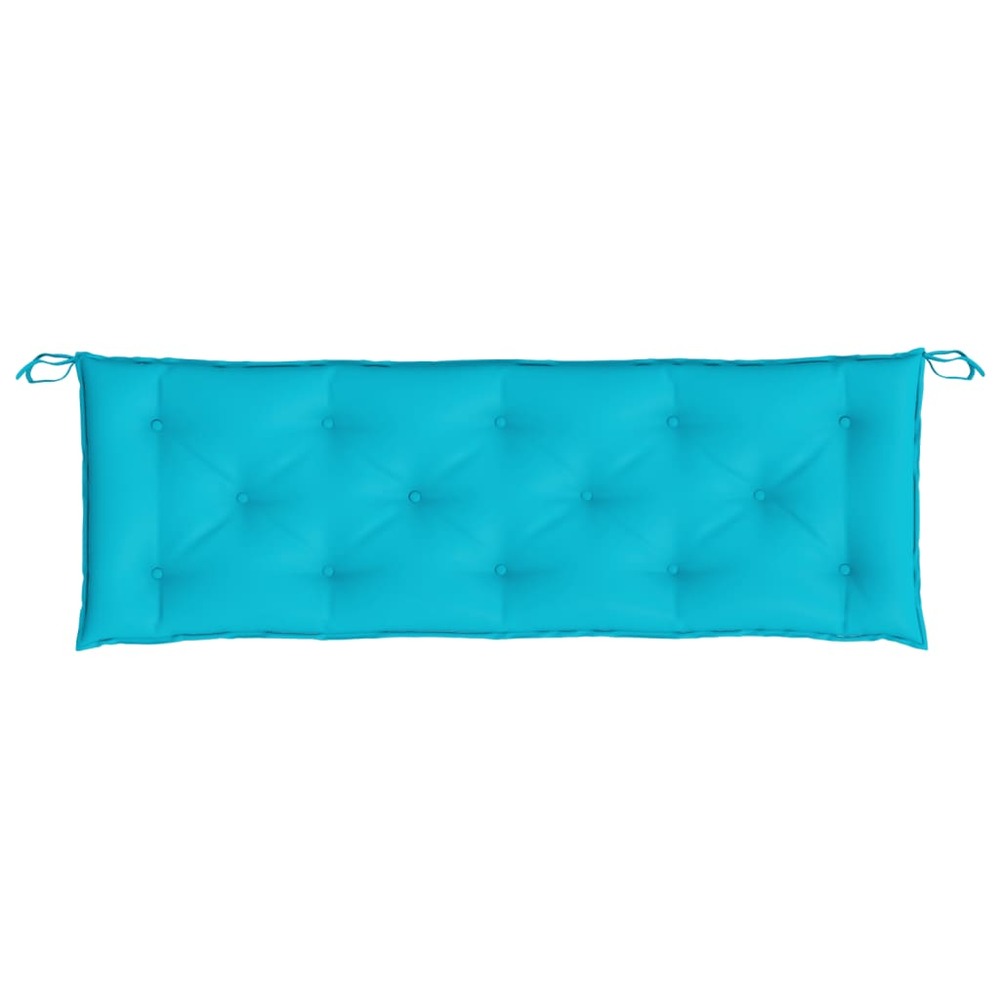Coussins de banc de jardin lot de 2 turquoise 150x50x7 cm tissu