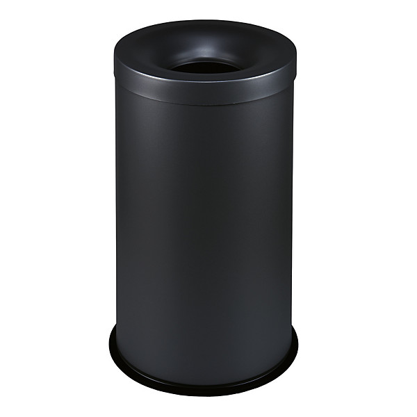 Corbeille anti-feu noire 50 litres