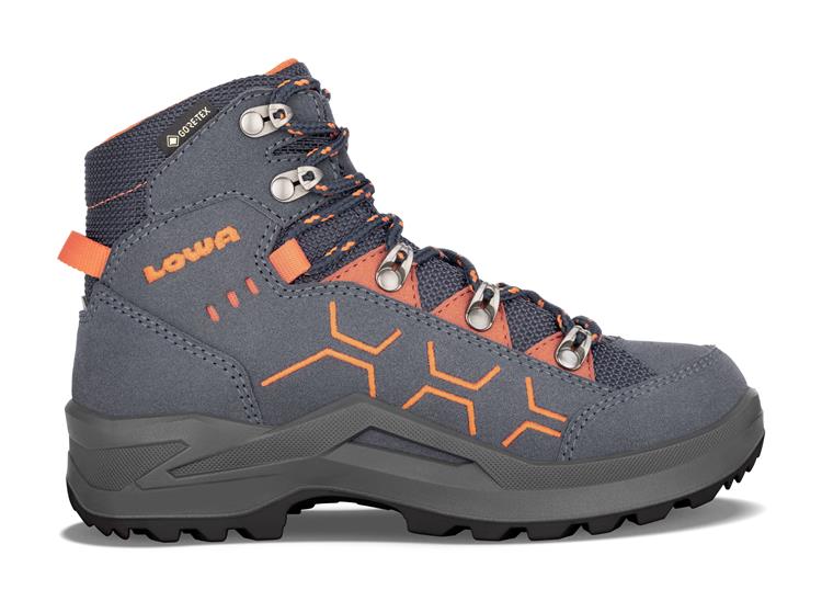LOWA 640050 7920 KODY EVO GTX MID JR Wandelschoenen stahlblau/orange