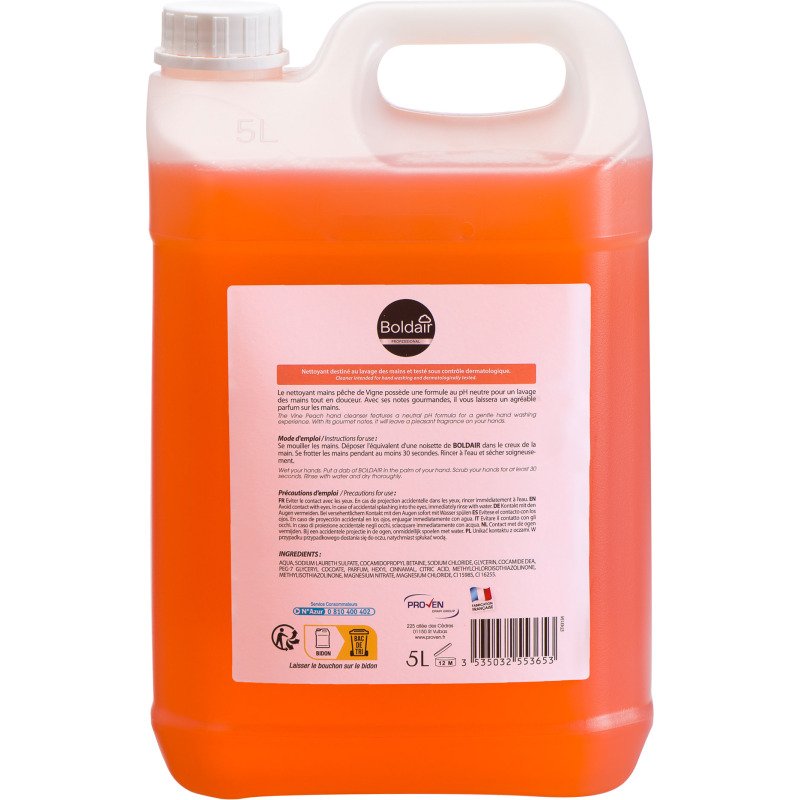Savon liquide Boldair pêche - Bidon de 5 L
