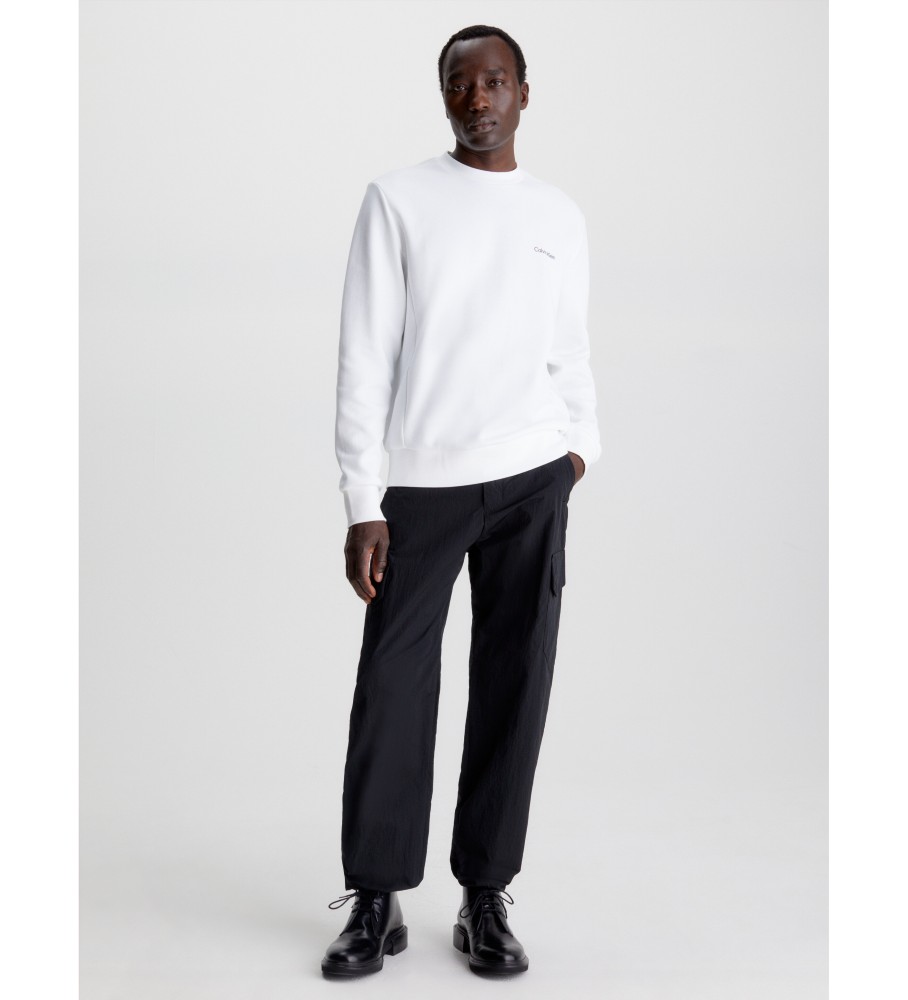 Moletom Calvin Klein em poliéster reciclado, branco