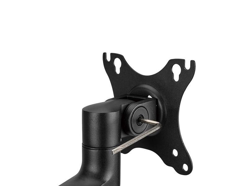 NEOMOUNTS Tischhalterung DS60-425BL2 bis 8 kg – Schwarz Full-Motion-Tischhalterung für zwei 17-27