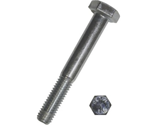 Stalen schroef DIN 931 M6X60 mm roestvrij staal A2, 100 stuks