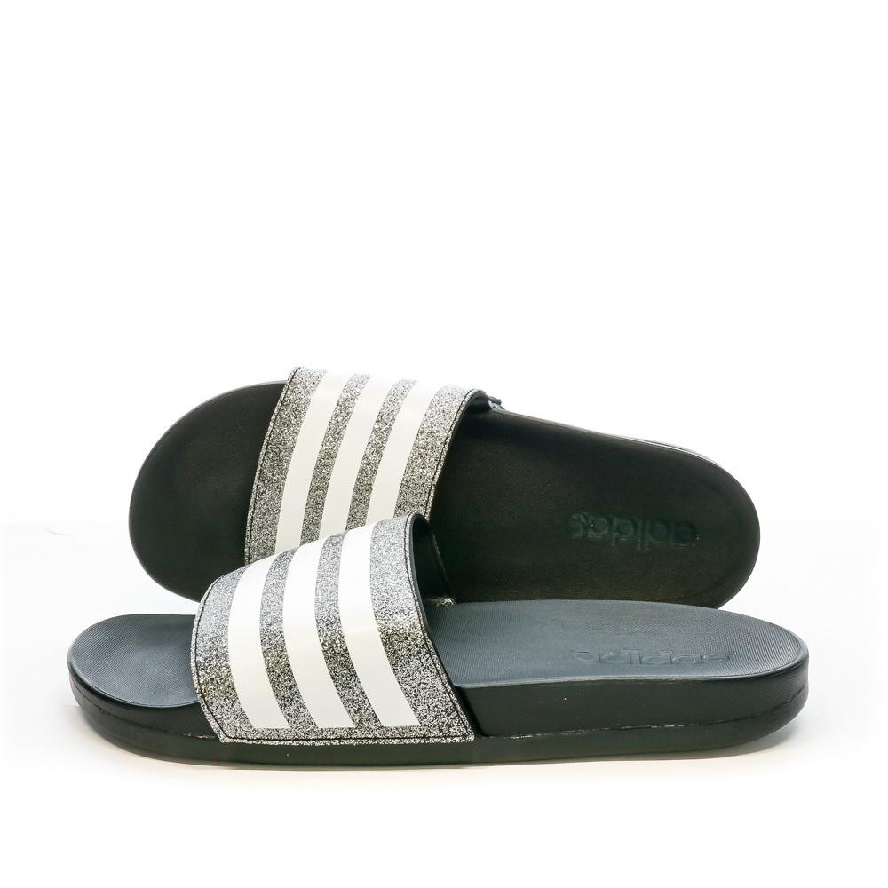Adidas Claquettes Noire/Argent Adidas Adilette Comfort FY8836