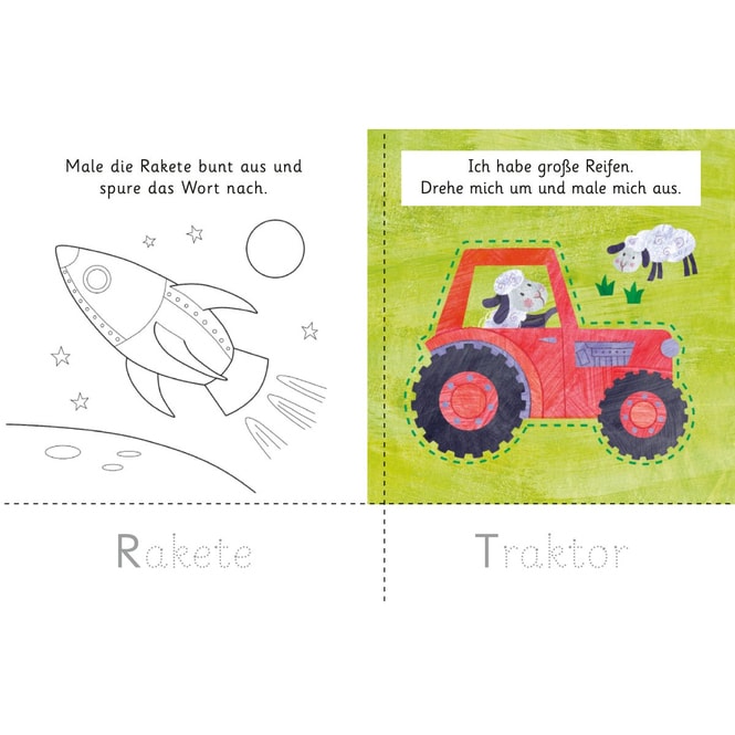 Schnippel-Spass - Fahrzeuge - Schneiden - Malen - Nachspuren