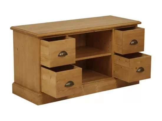 Meuble tv/hifi 4 tiroirs Bois Marron - Natural Interior's