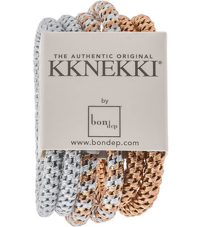 Kknekki H?relastikker - Slim - 6-pak - Brun/Sølv