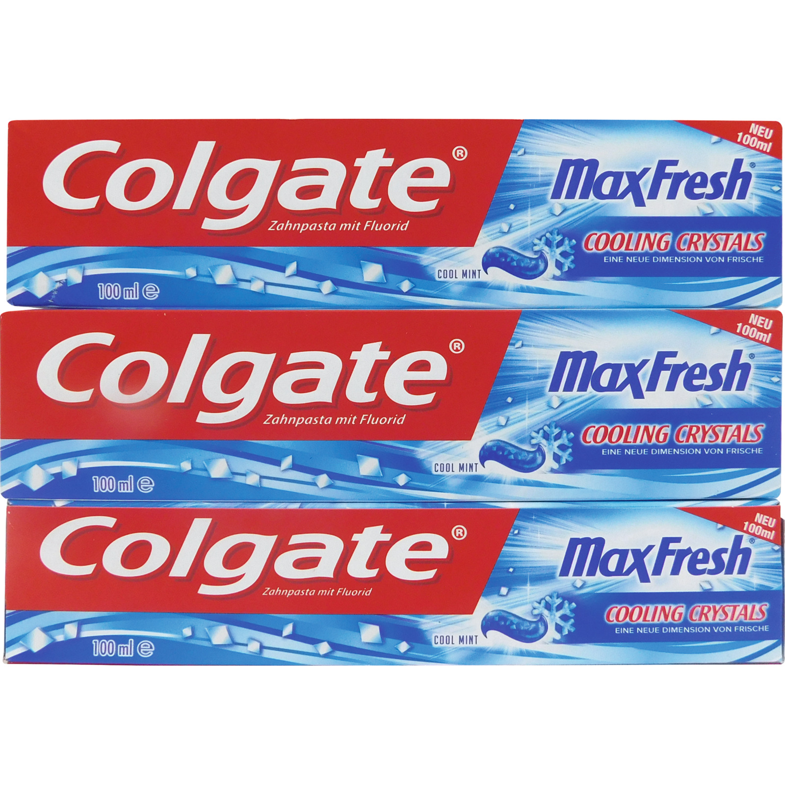 Colgate Zahnpasta Max Fresh Cooling Crystals 3 x 100 ml