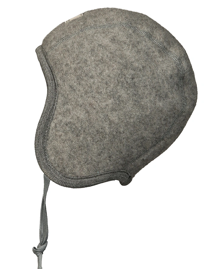 Wende-Wollfleecemütze LUC in grau/bunt