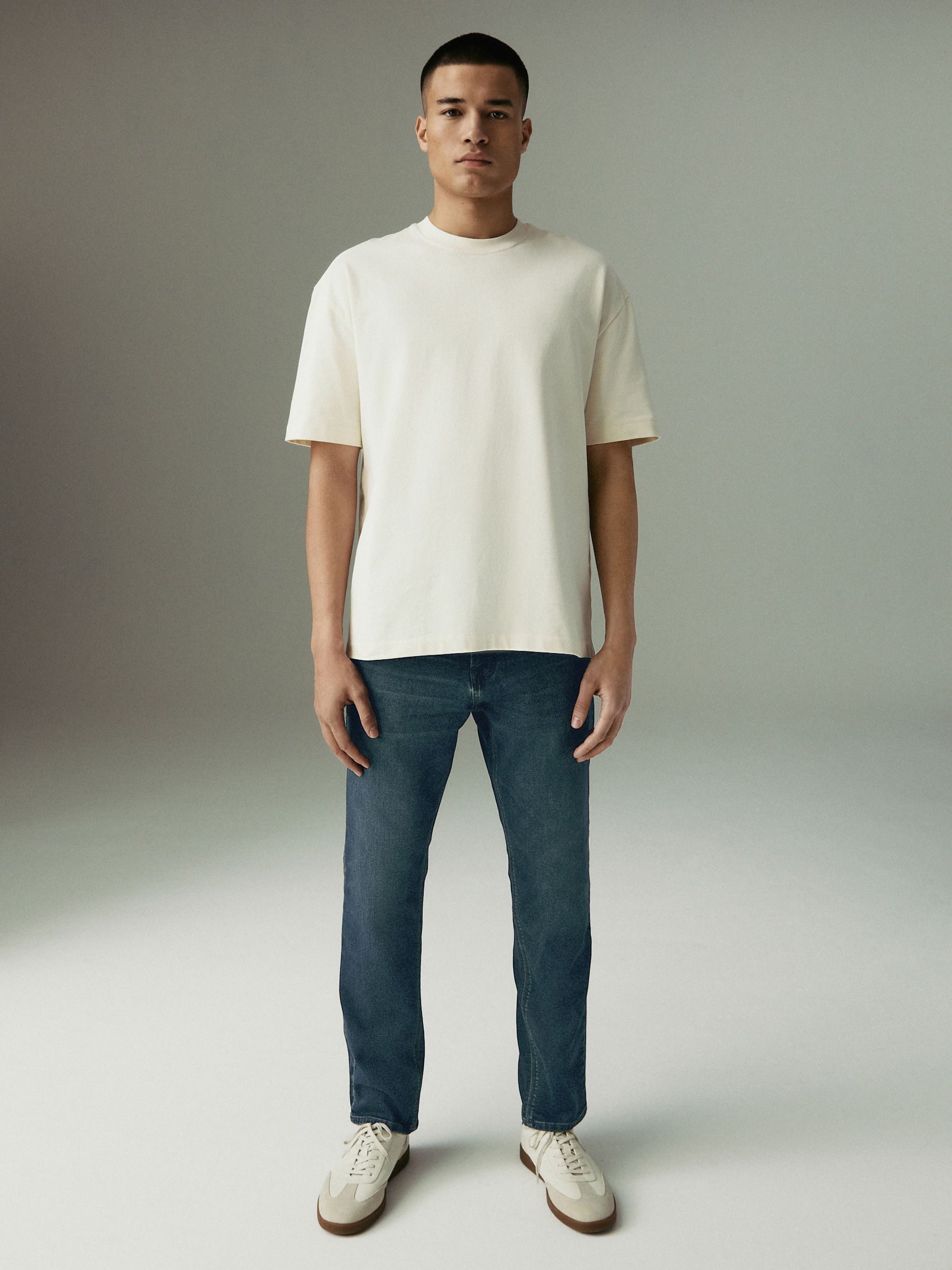 Vintage getint blauw - Slim Fit - Comfortabele stretchjeans
