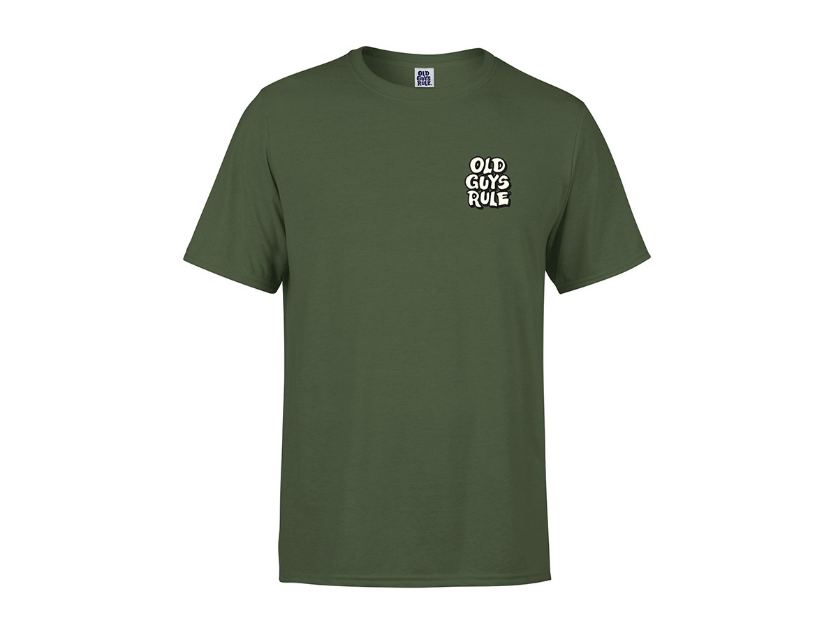 Old Guys Rule Bigger Fish II heren t-shirt