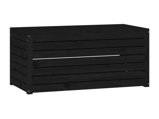 Boîte de jardin noir 101x50,5x46,5 cm bois massif de pin