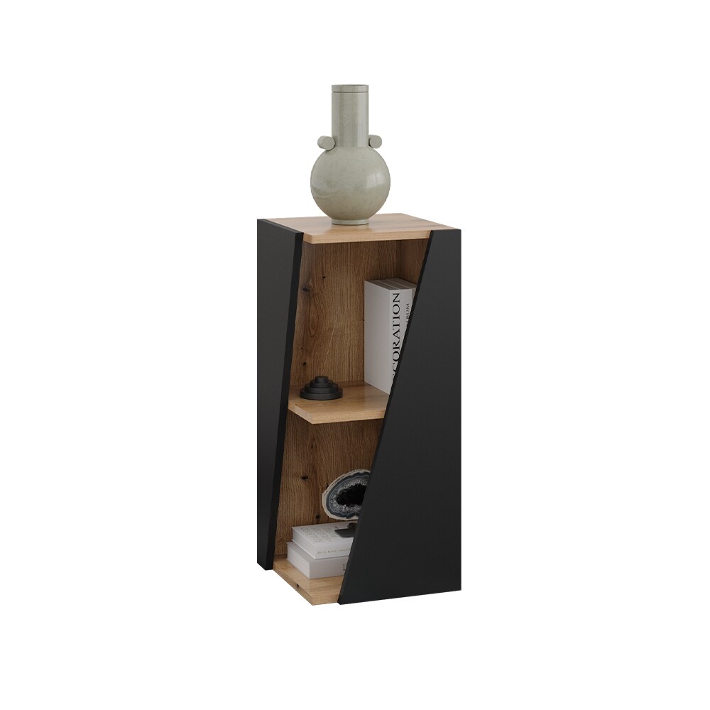 Vicco Badregal Benno, 31,6 x 70,5 cm, Anthrazit-Eiche, 3 Ablagen, modern, schmal, Badezimmer