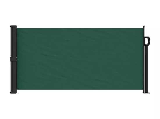 Auvent latéral rétractable vert foncé 100x500 cm