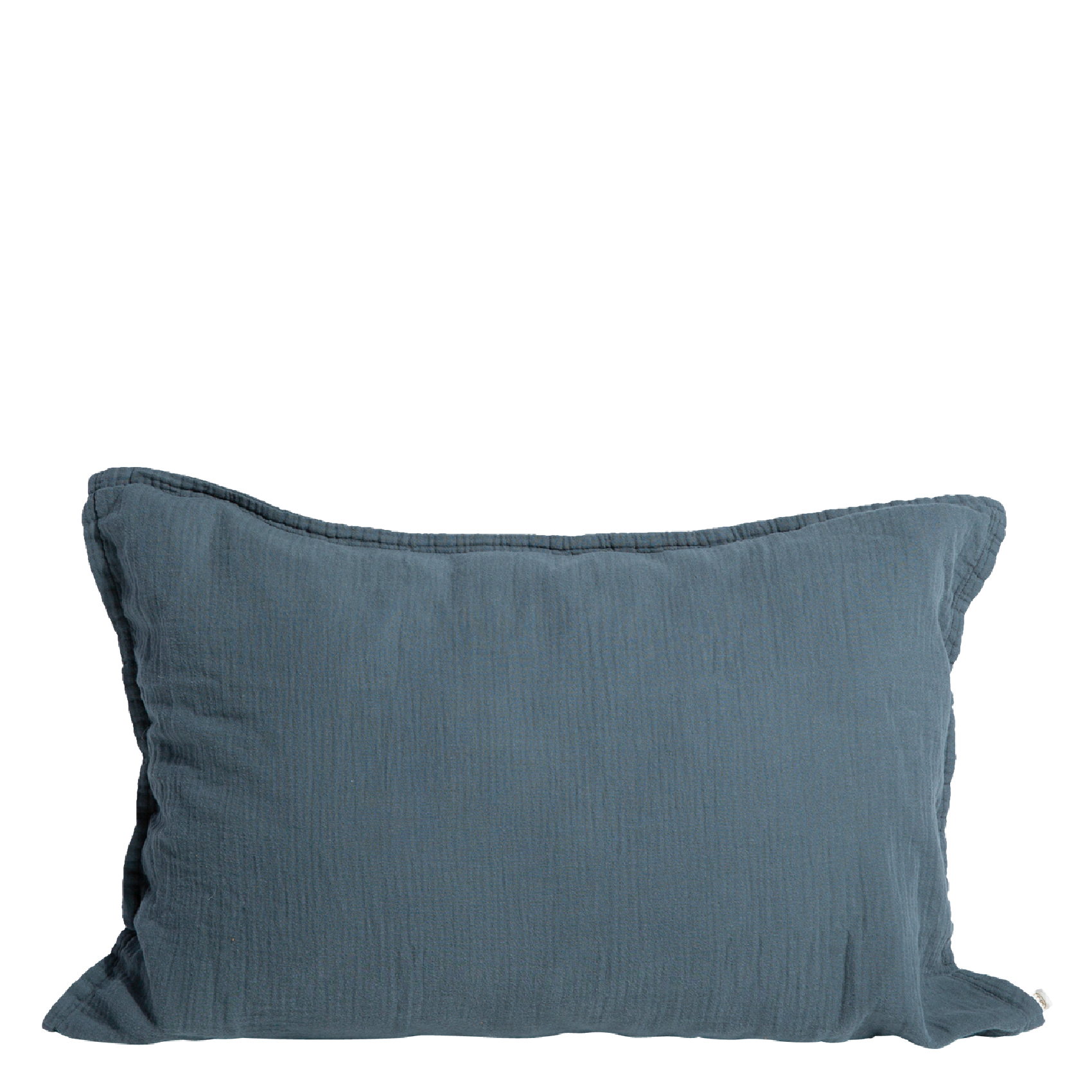 Taie d'oreiller en gaze de coton| Bleu