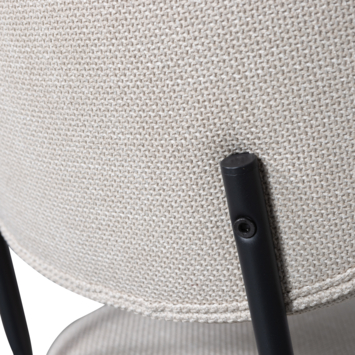 WOOOD eetkamerstoel Kjeld naturel geweven polyester stof
