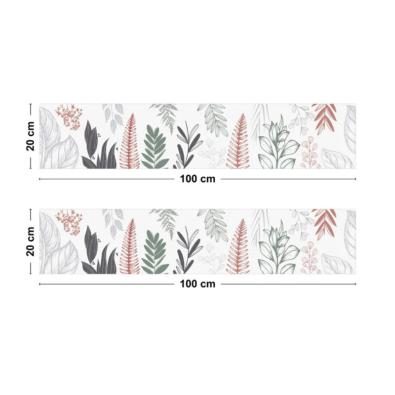 Crédence cuisine Bandeau ALU lot de 2 L100xH 20cm - CHAMPÊTRE 99deco