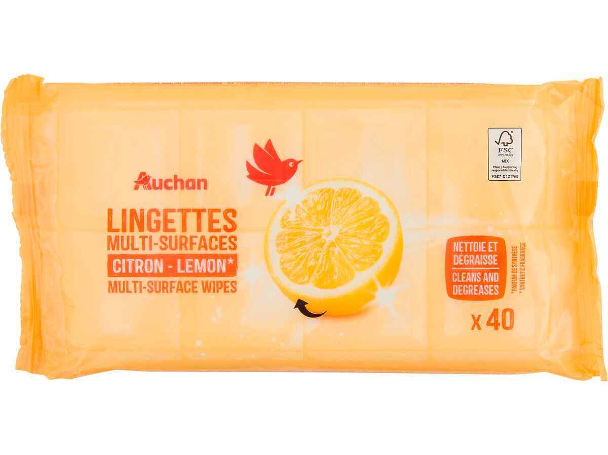 TOALHITAS AUCHAN MULTISSUPERFÍCIE LIMÃO
