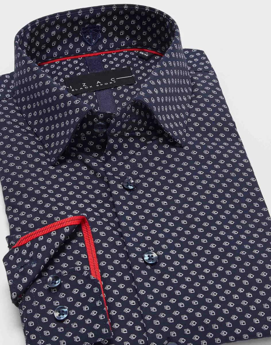 Chemise imprimée marine
