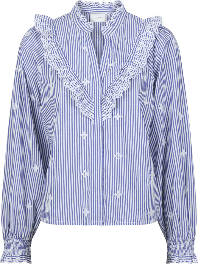 Neo Noir Degas Stripe Blouse Blue
