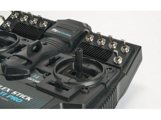 Carson Fernsteuerung Reflex Stick Multi Pro 14-Kanal mit Em 14-Kanal RC-Anlage für Funktionsmodelle und Lastwagen
