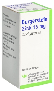 Burgerstein Zink 15 mg Filmtablette, 100 Stück