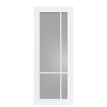 Arne & Bodil binnendeur ABD521 rook glas - wit afgelakt - glaslat wit
