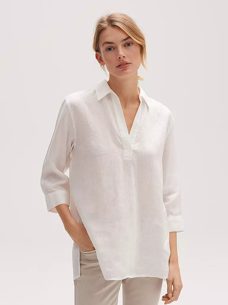 OPUS Leinenbluse FENGANI weiss
