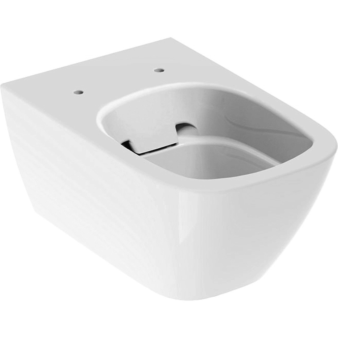 Geberit Smyle Square hangend randloos toilet met KeraTect wit glans
