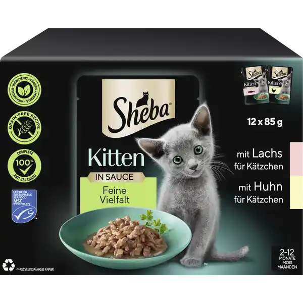 Kitten Feine Vielfalt in Sauce Feine Vielfalt mit Lachs mit Huhn