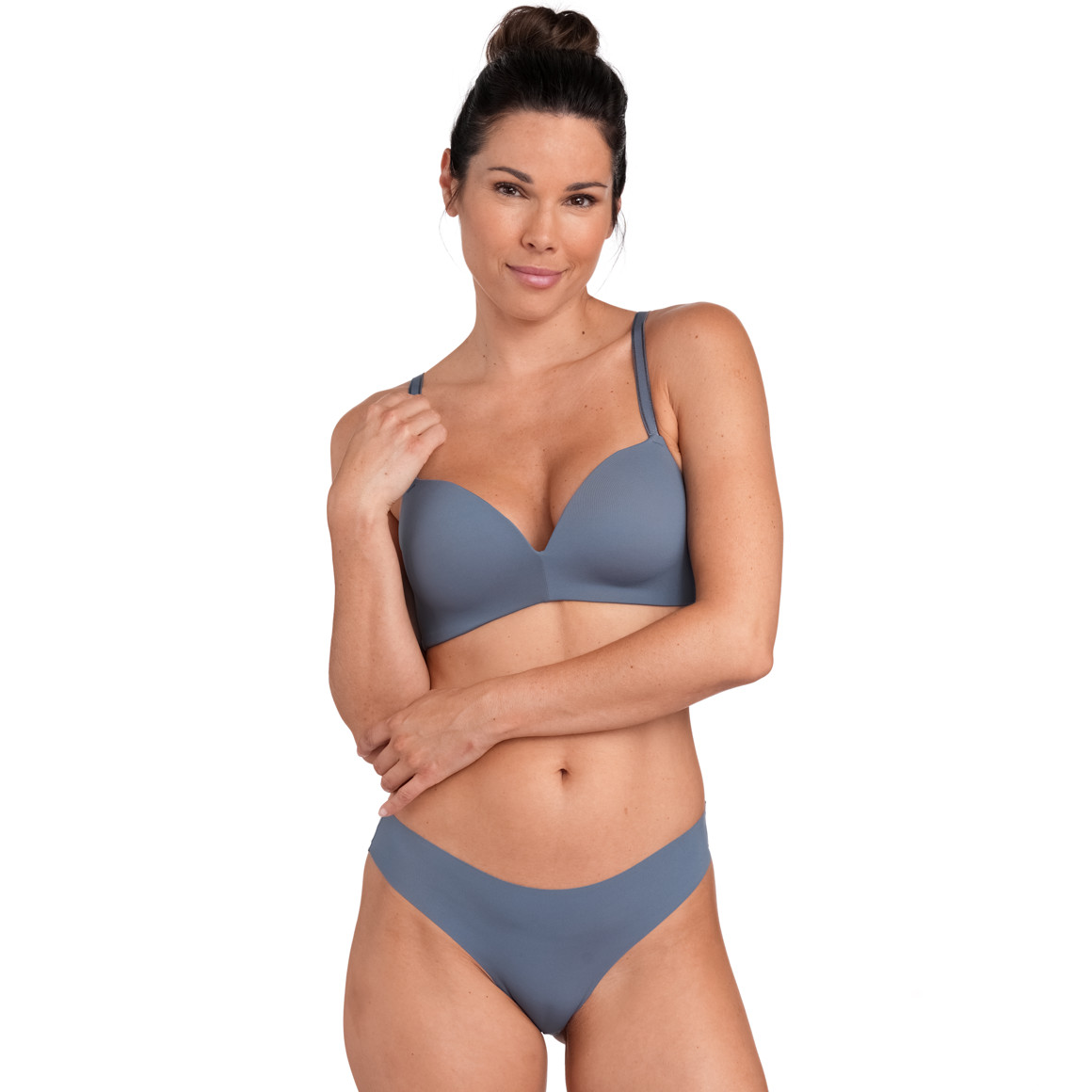 Gina Benotti Damen Soft-BH im Basic-Look blaugrau