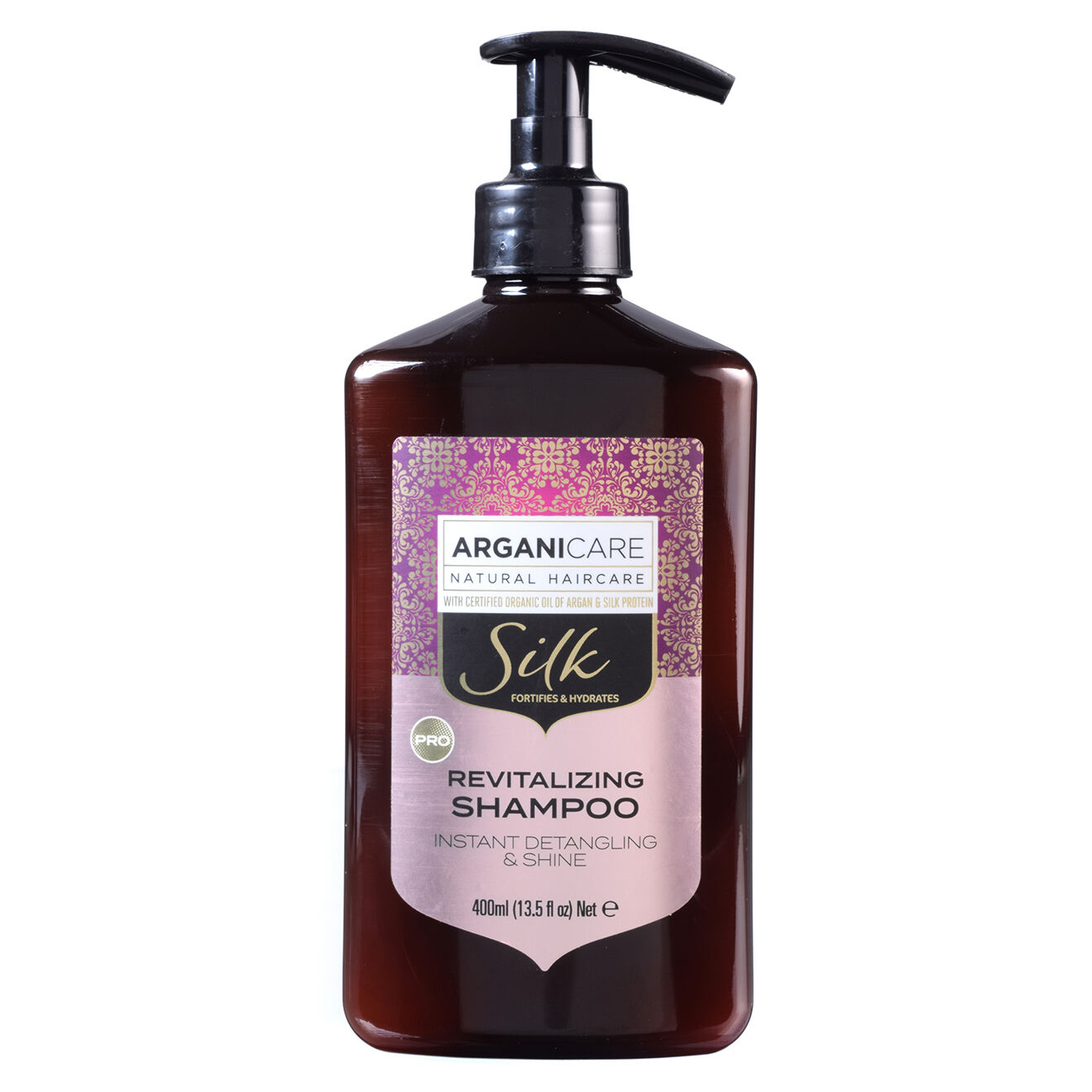 Arganicare Shampooing revitalisant à la Protéine de Soie cheveux secs et ternes - 400 ml