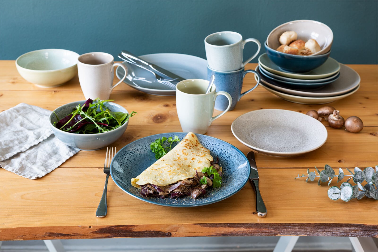 CreaTable Kombiservice NATURE COLLECTION REACTIVA AQUA 16-teilig