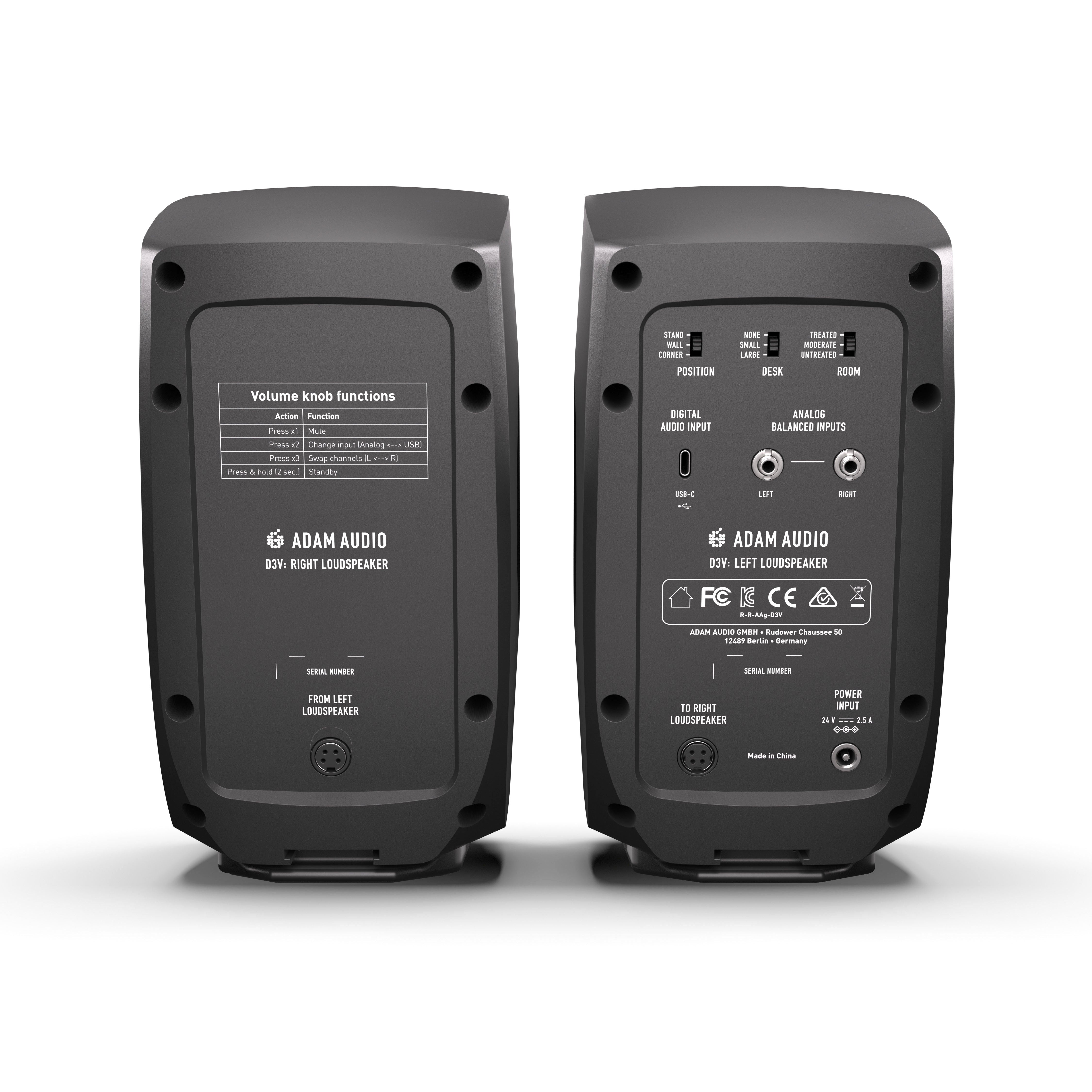 Adam D3V BK actieve studiomonitor (tweedelig)