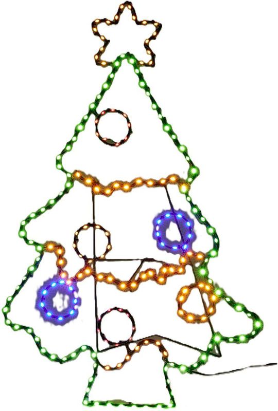 Kerstverlichting - Kerstboom - Hangend - 79 cm - 246 LED - Metaal - Verlichte Kerstfiguren