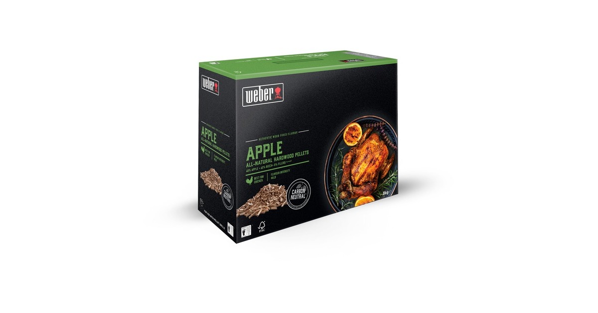 WeberSmokeFire Natuurlijke hardhout pellets - Apple brandstof  (8 kg)