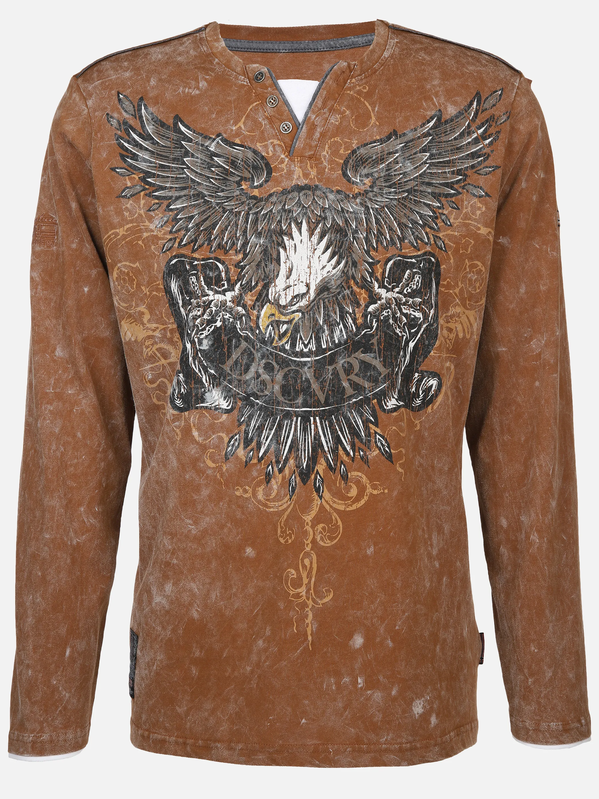 Herren Henley Shirt mit Print