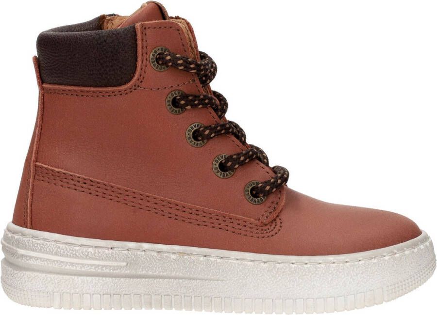Develab leren enkelboots cognac Bruin Jongens Leer 26