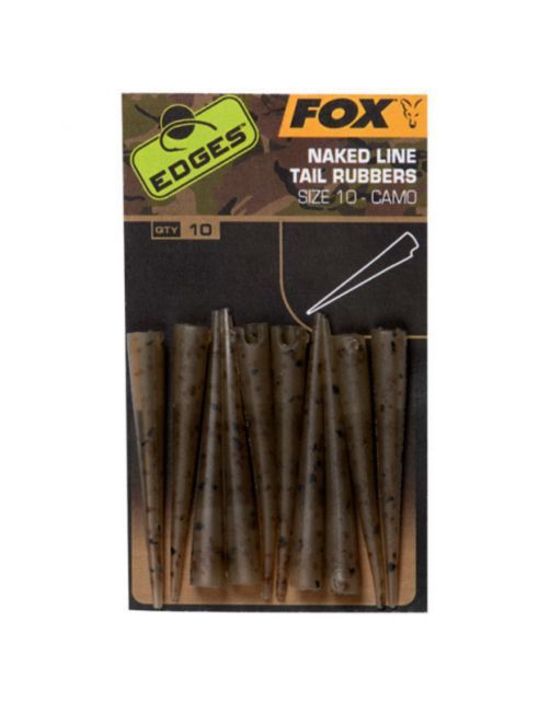 Fox Edges Camo Naked Line Tail Rubbers Size 10 X 10 - Systeem componenten - 10 stuks Size 10