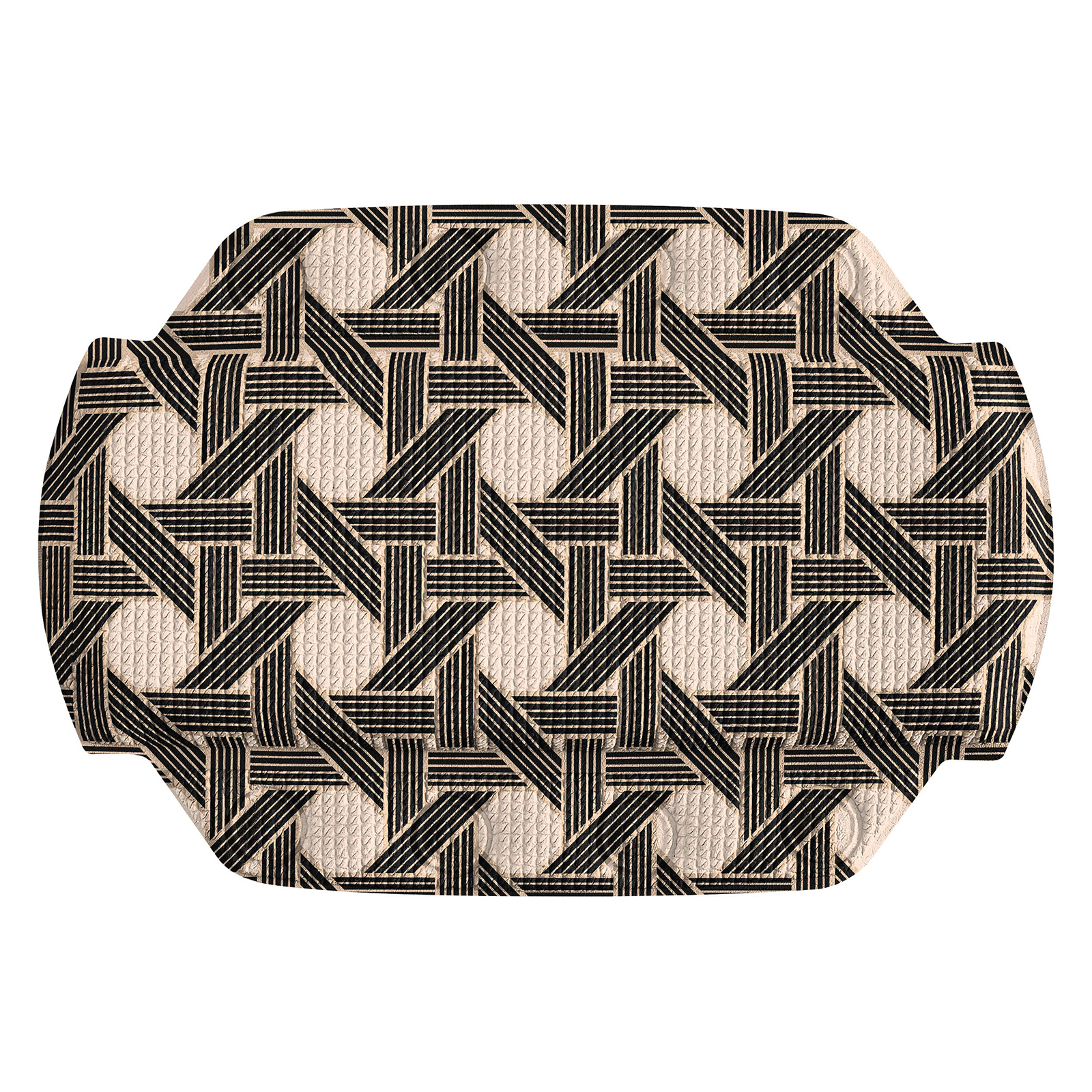Kleine Wolke Nackenpolster - taupe-schwarz - 32x22 cm
