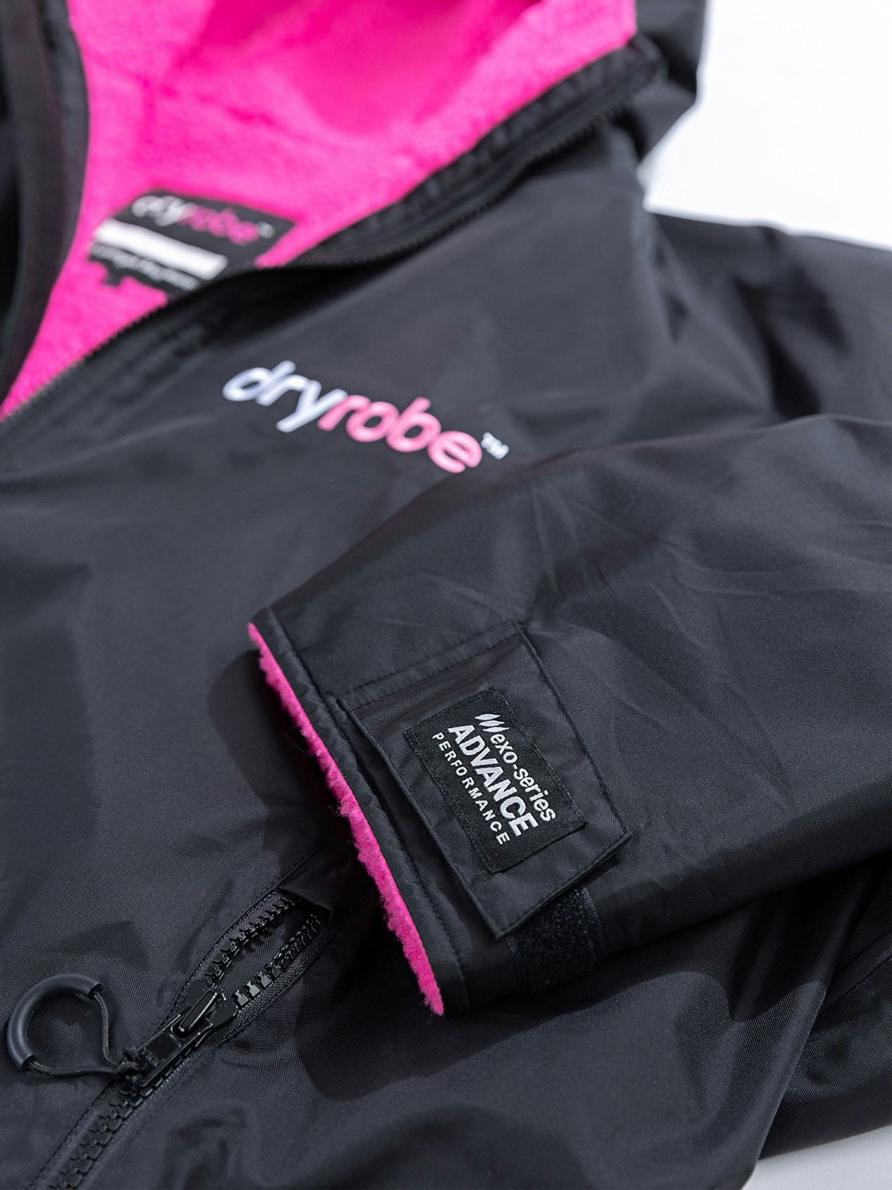 Zwart/roze - dryrobe Advance Adult Long Sleeve Changing Coats