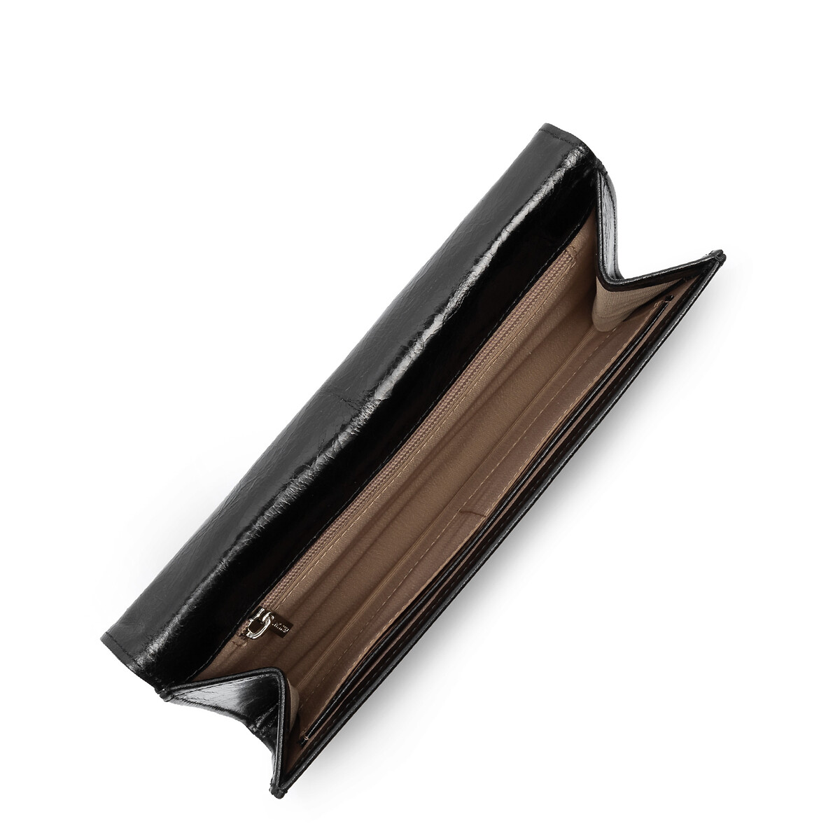 LANCASTER<br>Clutch de couro com aba de pressão RÉTRO & GLAM