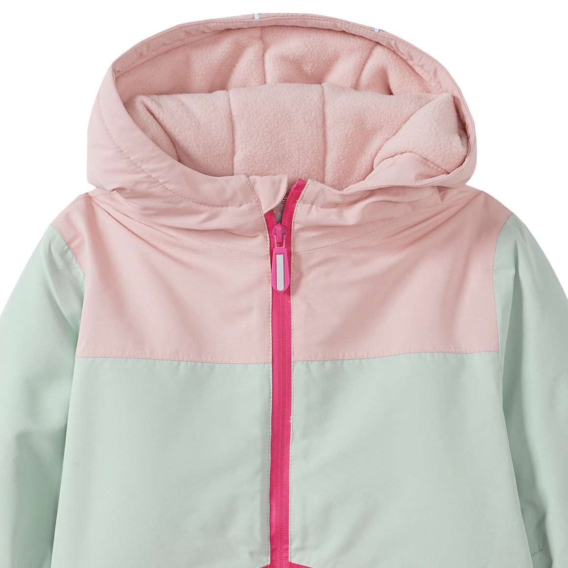 Topolino Mädchen Schneejacke mit Reflektoren pink / hellrosa / türkis