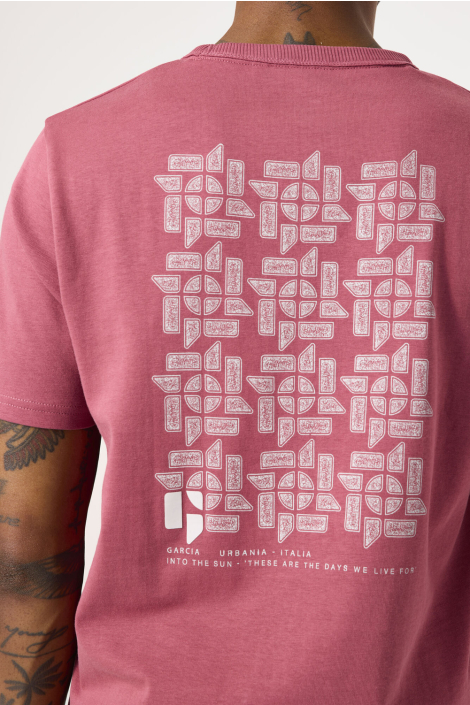Garcia roze heren t-shirt