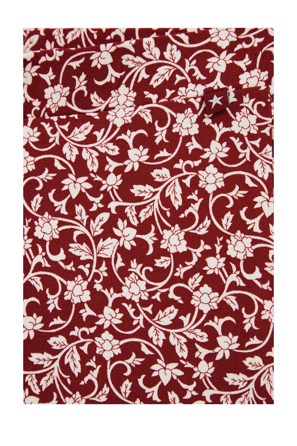 WE Fashion flared broek donkerrood