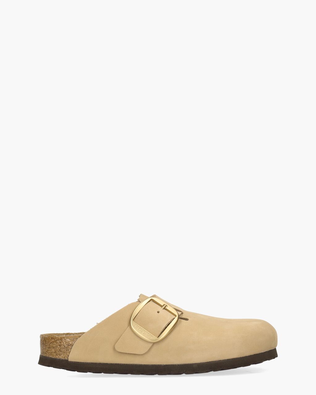 Birkenstock Boston Big Buckle Beige Damesslippers