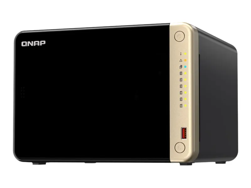 QNAP TS-664 - NAS-server - 6 bays - SATA 6Gb/s - RAID 0, 1, 5, 6, 10, 50, JBOD - RAM 8 GB - 2.5 Gigabit Ethernet - iSCSI support