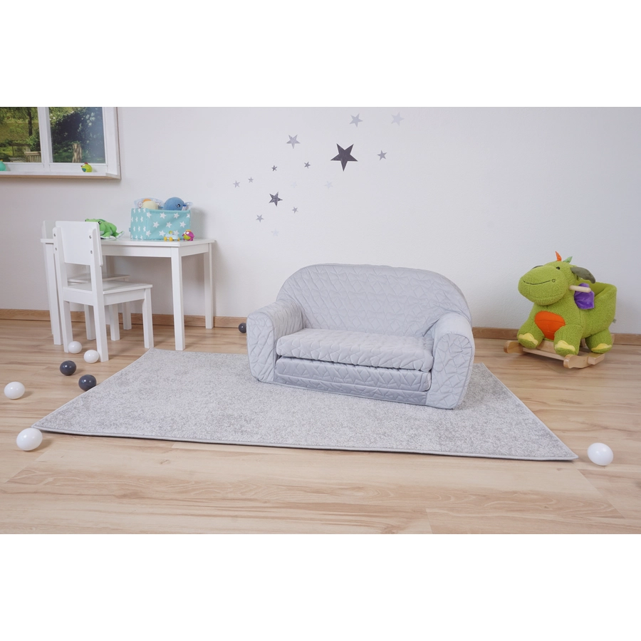 knorr toys® Kindersofa Cosy geo grey grau